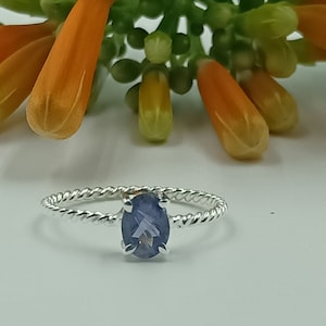 Kyanite Ring, 925 Silver Ring, Kyanite Jewelry, Pear Ring, Blue Stone Ring, Sis, Prong Ring, Statement Ring, Dainty, Christmas Gift, Mom