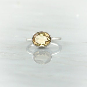 Natural Citrine stone ring · November birthstone ring · gemstone ring · yellow Citrine ring · cocktail ring · statement ring