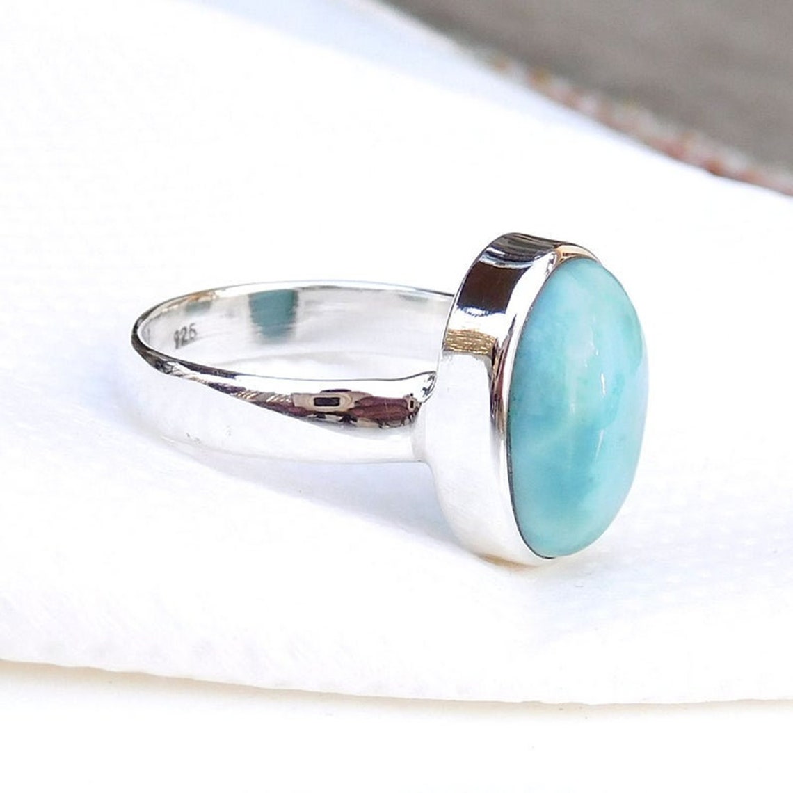 Larimar Ring925 Sterling Silber RingLarimar Edelstein Etsy