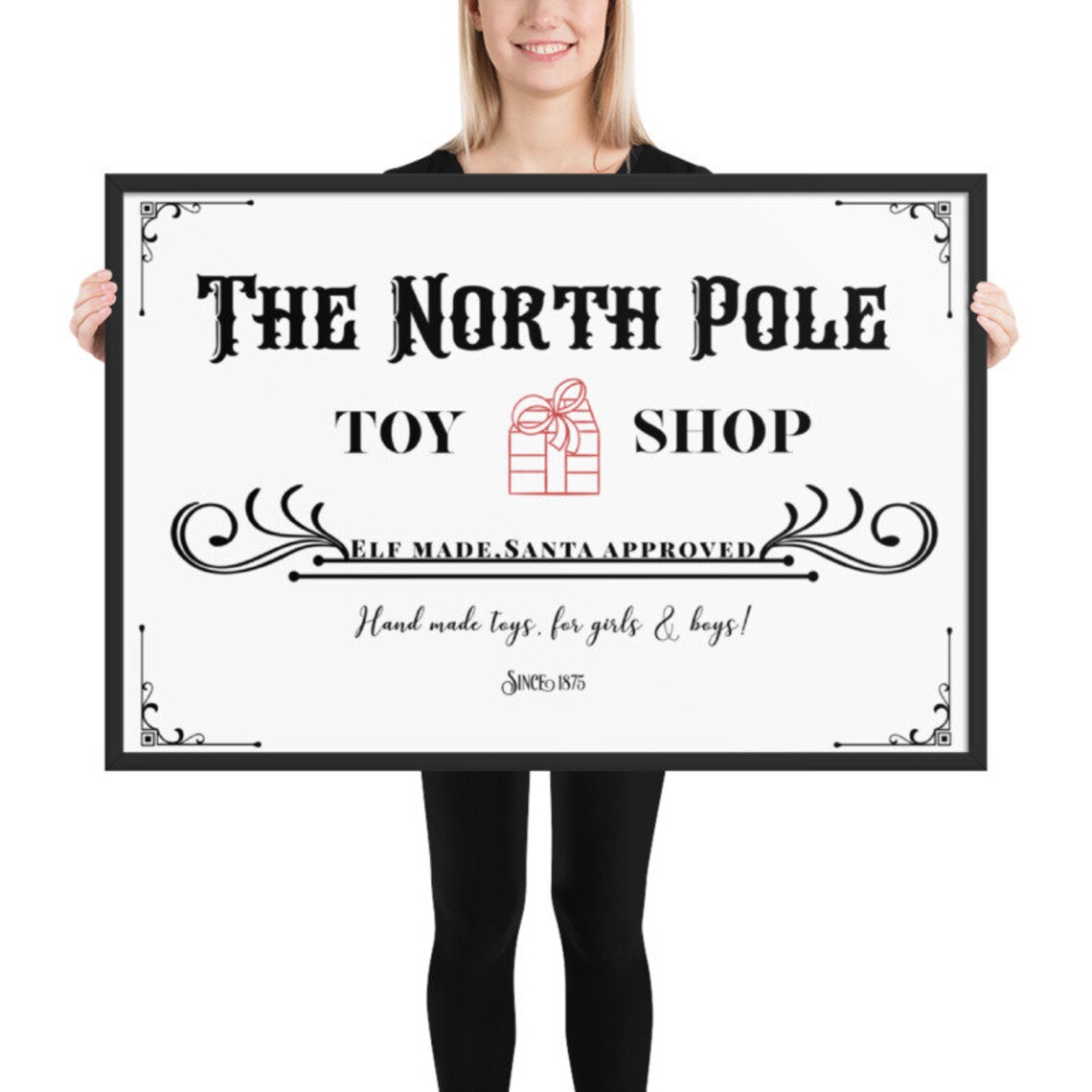 Digital Christmas Artwork the North Pole Toy Shop - Etsy