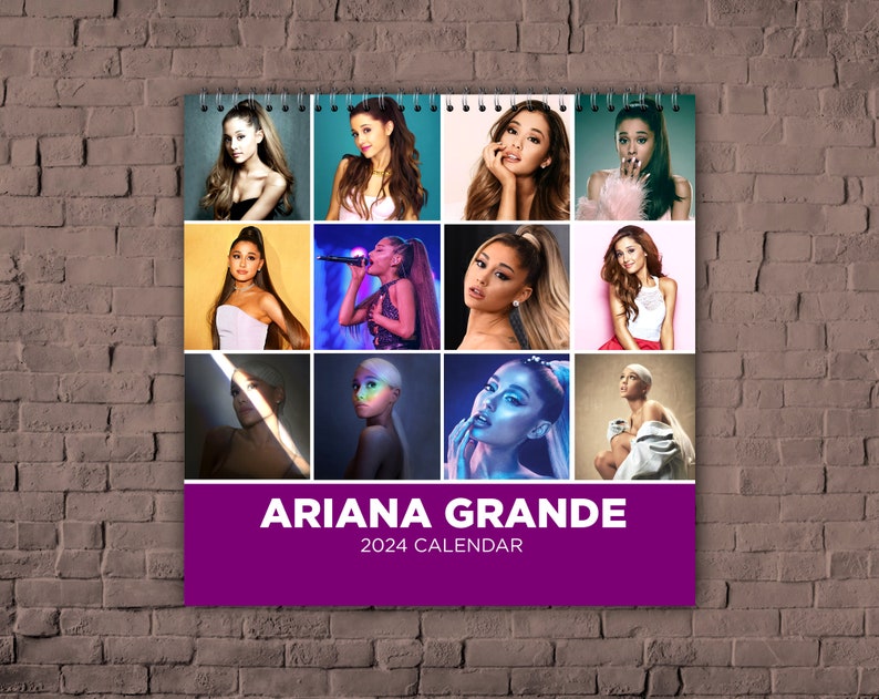Ariana Calendar 2024 Celebrity Calendar 2024 Wall Calendar Etsy