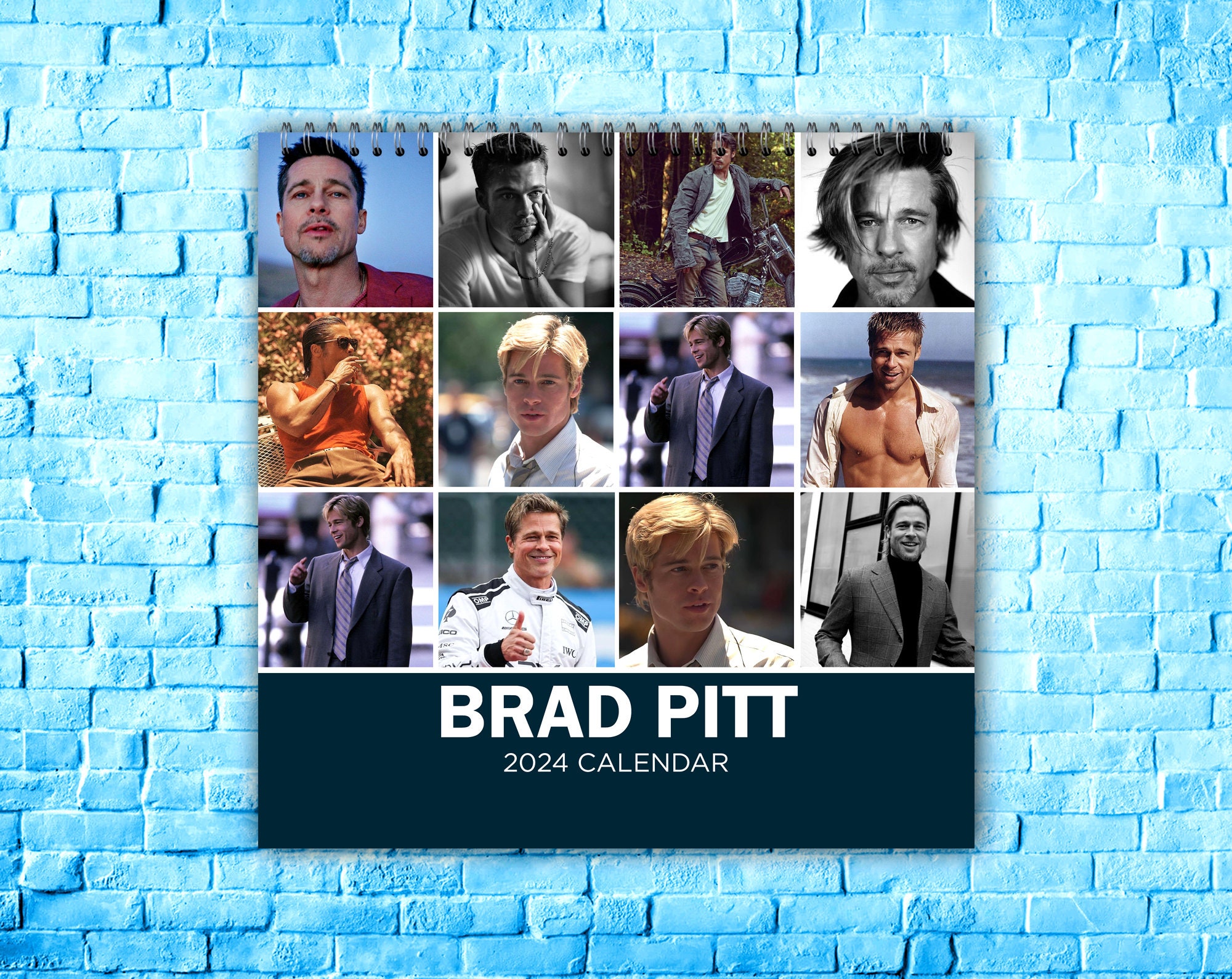 Brad Pi.tt Calendar 2024 Celebrity Calendar 2024 Wall Calendar sold