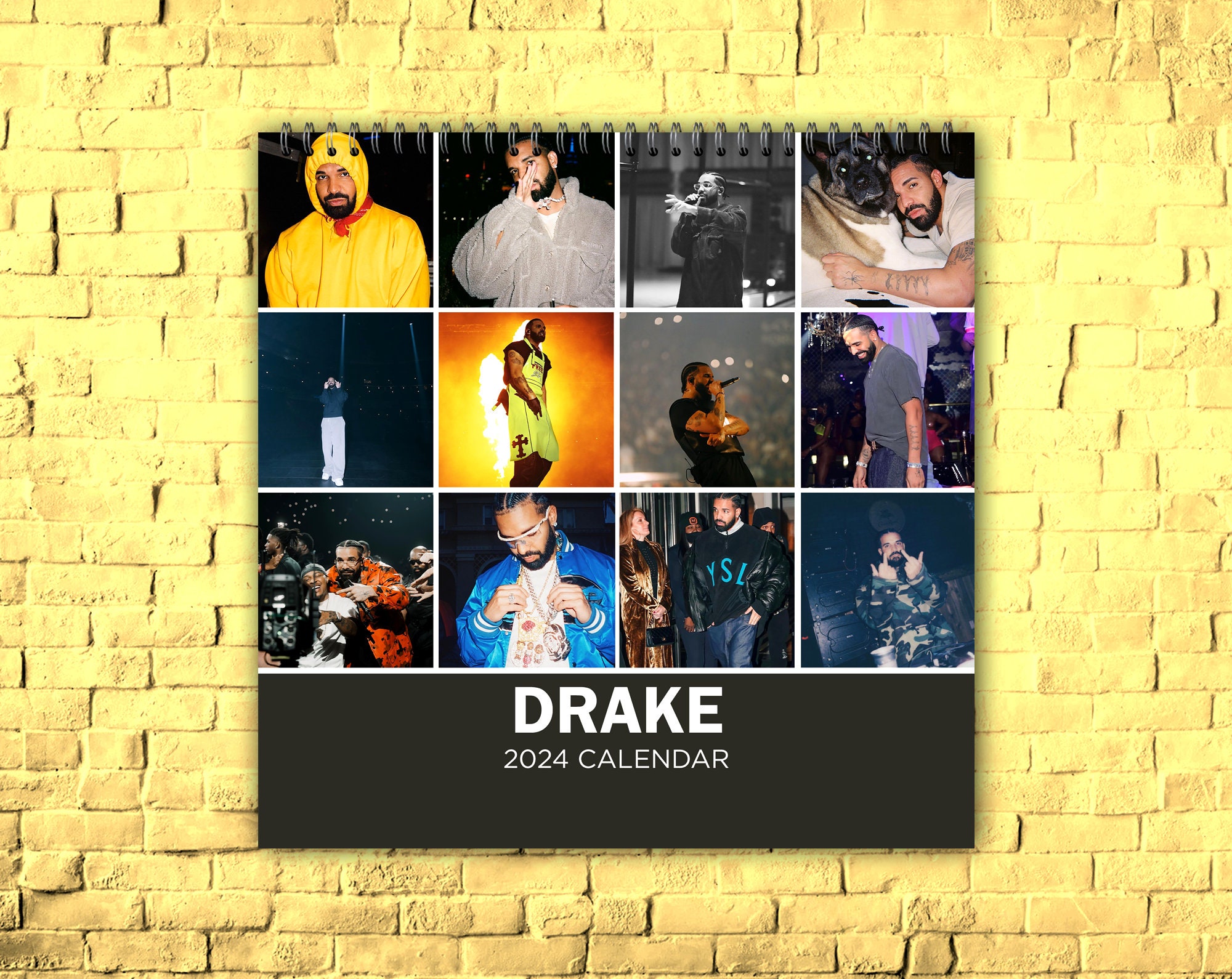 Drake For All The Dogs Slime You Out 2024 Calendario de Pared vendido