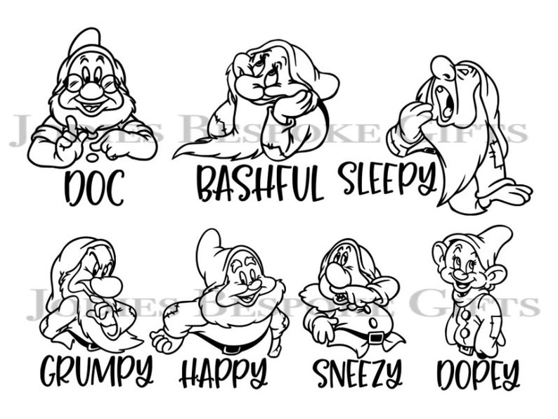 Free Free 209 Snow White And Seven Dwarfs Svg SVG PNG EPS DXF File