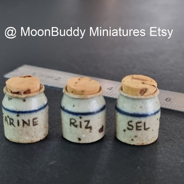 Miniature   French   storage jars   from   Cologne earthenware   scale 1:12