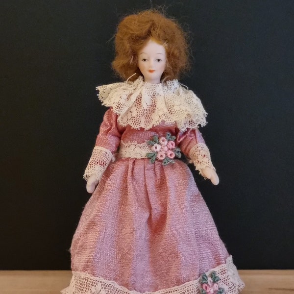 Antique dolls house doll in French style Scale 1:12