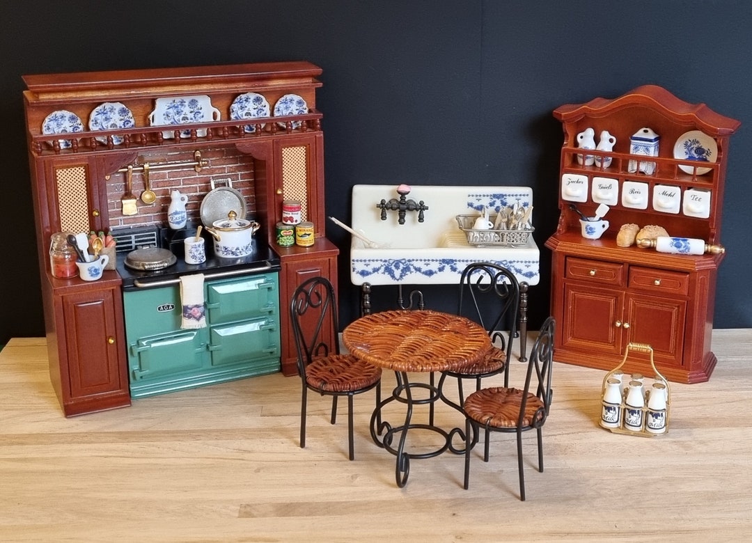 Miniature Kitchen Furniture Set From Reutter Etsy