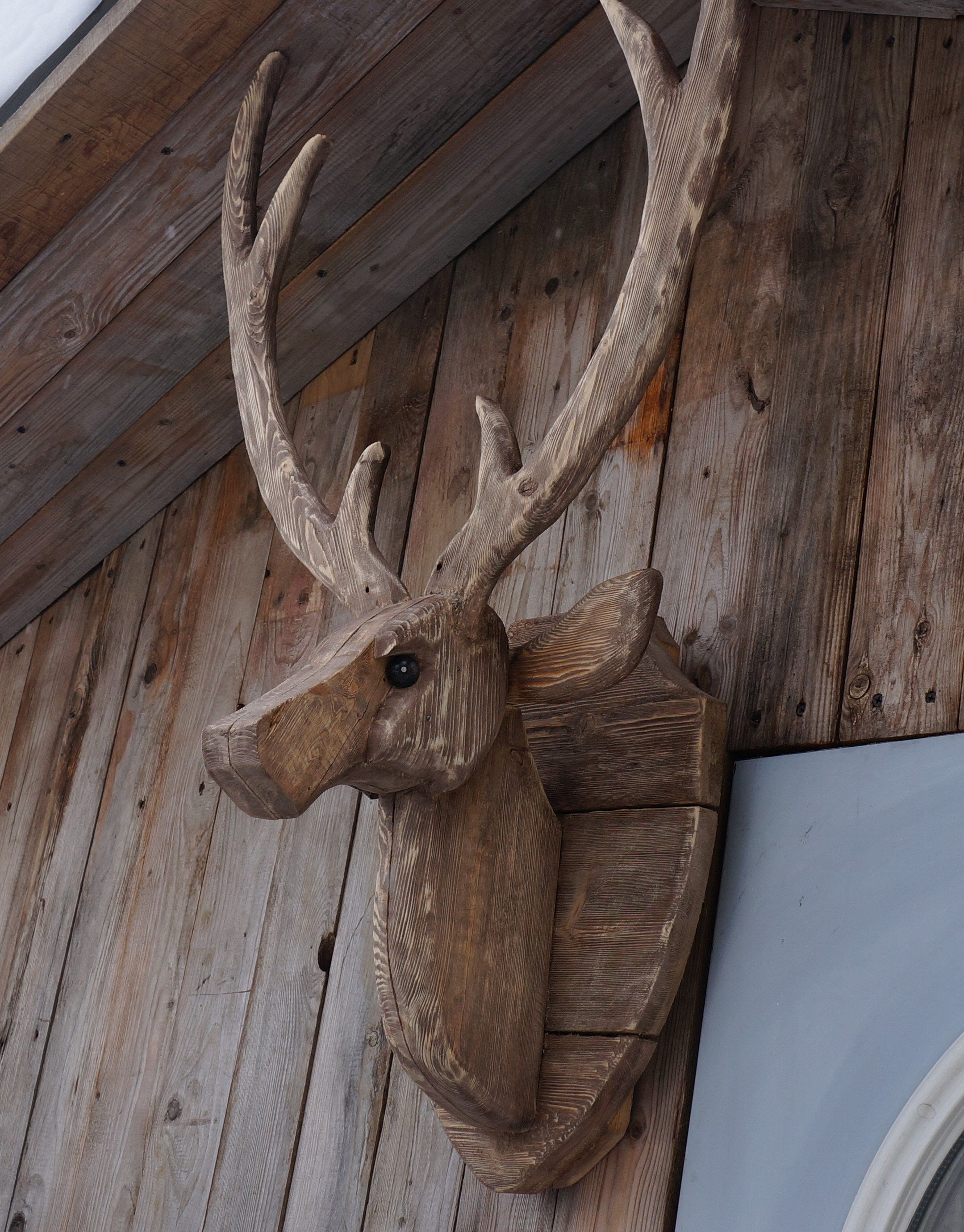 Madera ciervo cabeza pared decoración talla | Etsy
