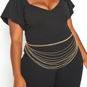 Ceinture chaîne * Ceinture chaîne superposée * Ceinture grande taille * Ceinture chaîne pour femme