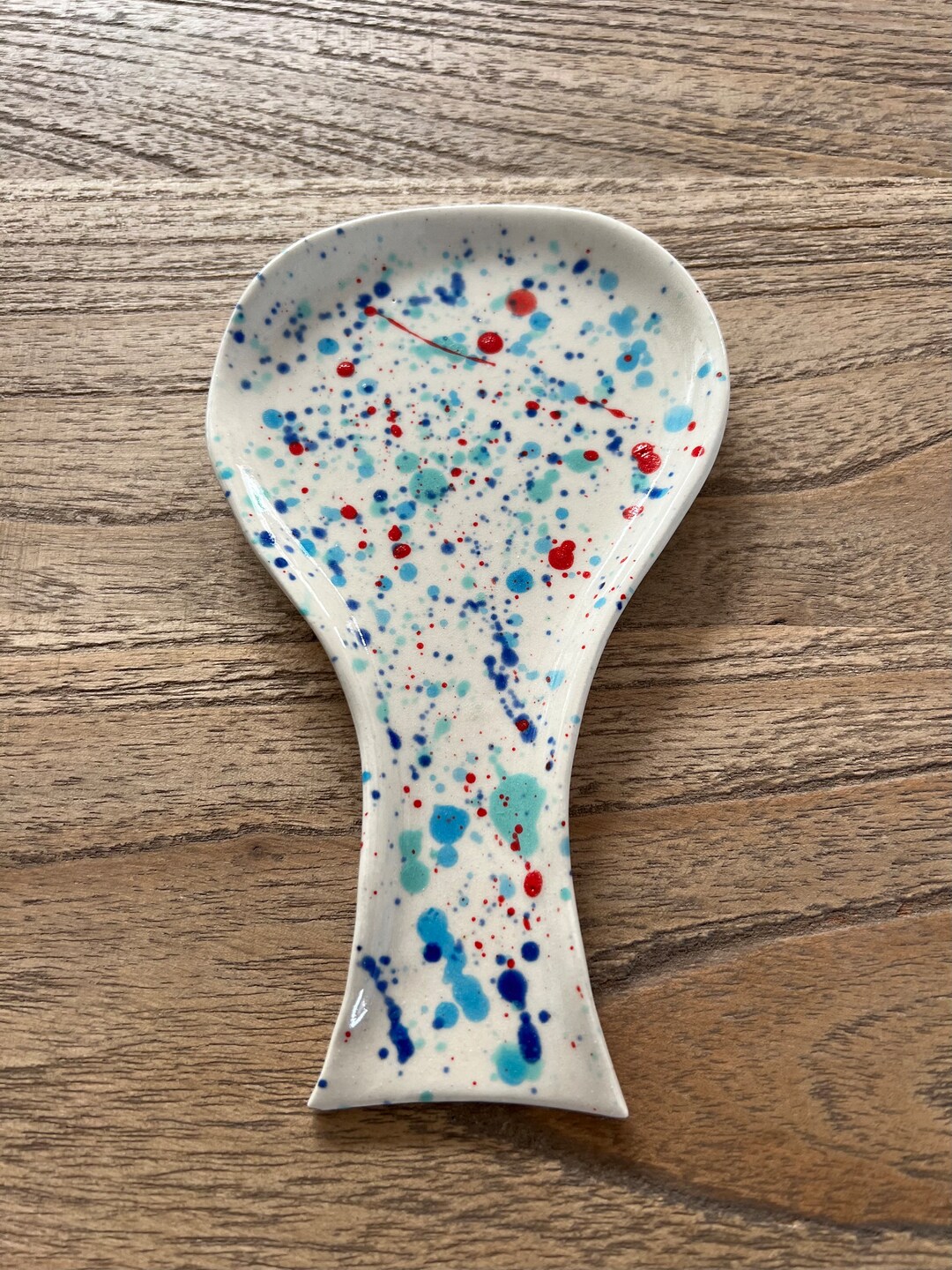 Handmade Ceramic Multicolour Splash Spoon Rest Homeware Kitchen Gift - Etsy