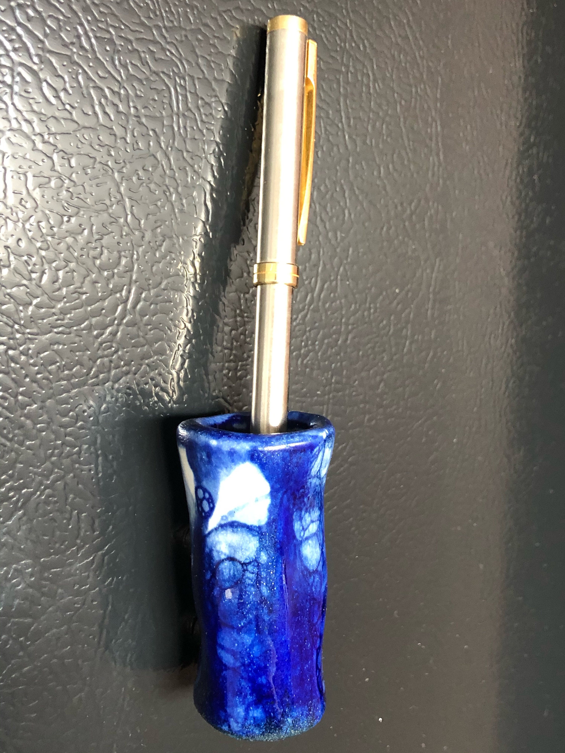 Kitchen Décor Gift, Handmade Ceramic Cocktail Glass Fridge Pen