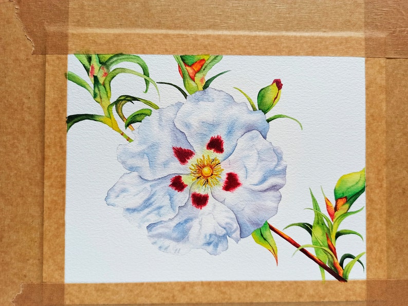 Custom watercolor flower painting, Realistic watercolor, Custom floral wall art, Floral wall decor Interior flower decor Original flower art image 4