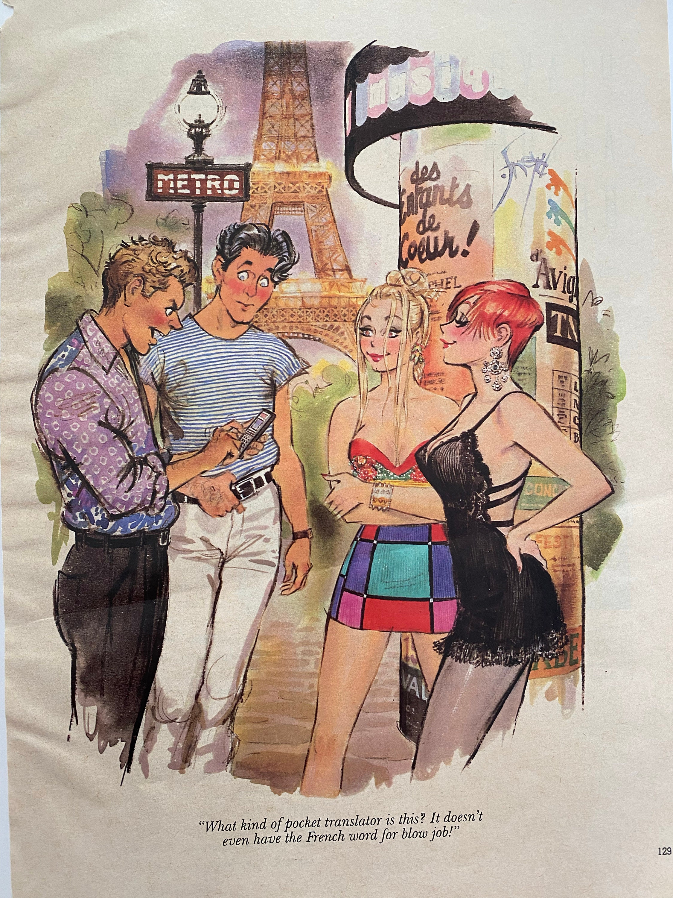 Caricatura vintage de Playboy de 1991 Photo Print Etsy México