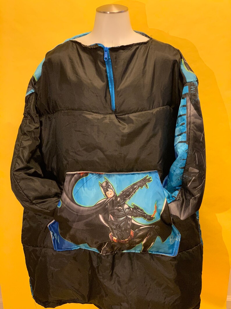 xplicit Knits Batman oversized sleeping bag coat