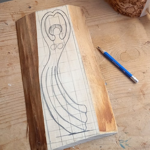 Wooden shops figurine
