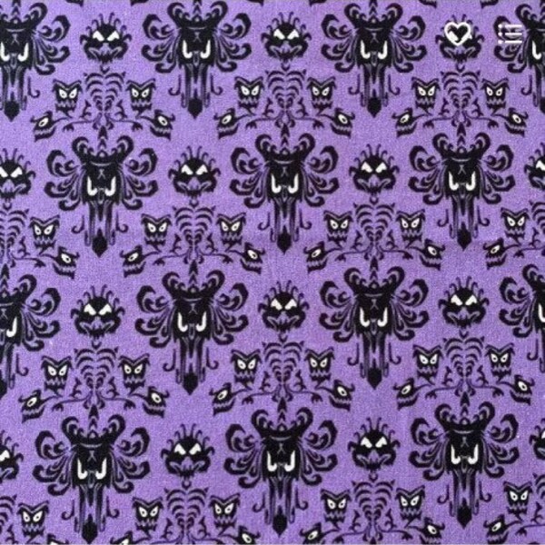 1 yard (36in x 58in)- Haunted Mansion, on Poplin fabric.