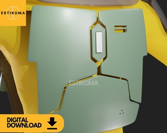 Boba Fett - Chest Piece (Entire) - 3D model - STL (digital download)