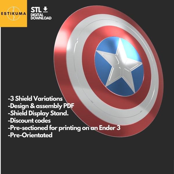 Bouclier Captain America - STL - Fichiers 3D