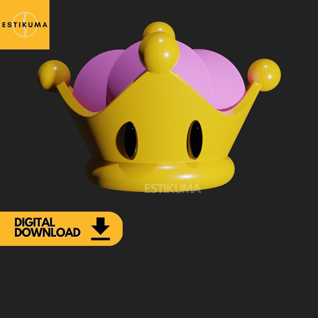 Princess Peach Crown STL 3D Files digital Download Etsy