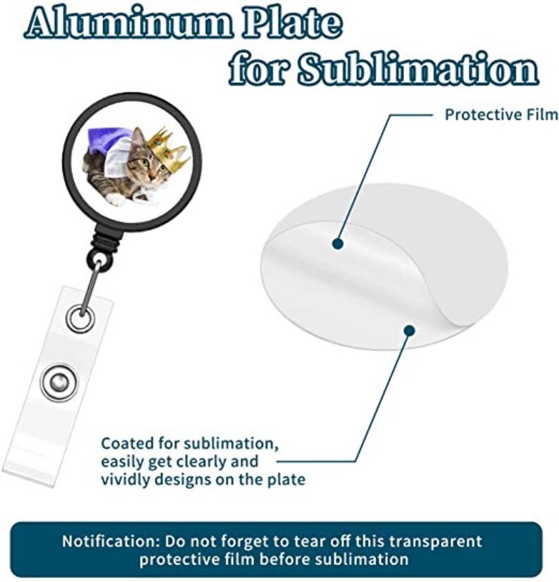 28 Pieces Blank Sublimation Blanks Retractable ID Badge Holder Etsy