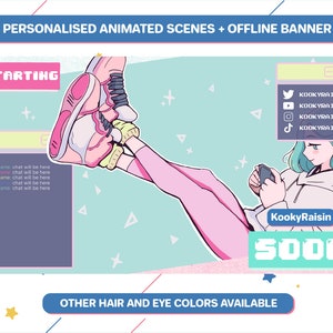 Animated Stream Screens and offline banner, stream package , Cozy gamer, Twitch Scenes, twitch overlay, Twitch Screens, gamer girl