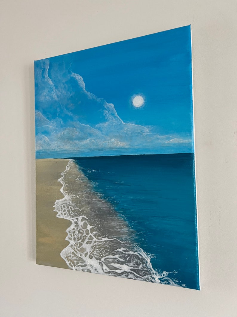 Beach Canvas Painting Etsy