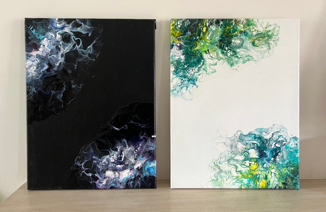 Abstract Painting Dark - Light - Etsy