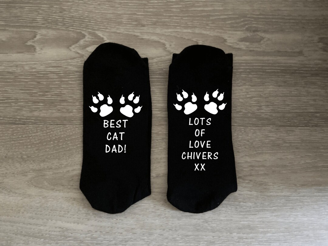 Best Cat Dad Socks Gift Socks Etsy