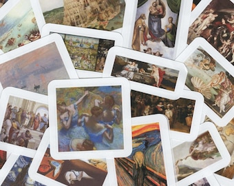 Masterpiece Art Stickers – Famous Paintings Collection, Glossy Splashproof Vinyl