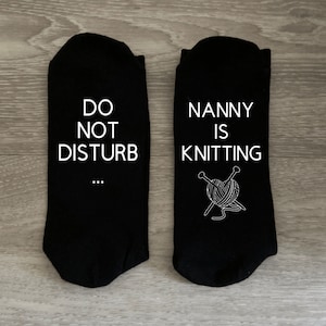 Personalised DO NOT DISTURB knitting socks