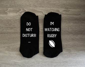 Do Not Disturb I'm Watching Rugby Gift Sock, Funny Sock