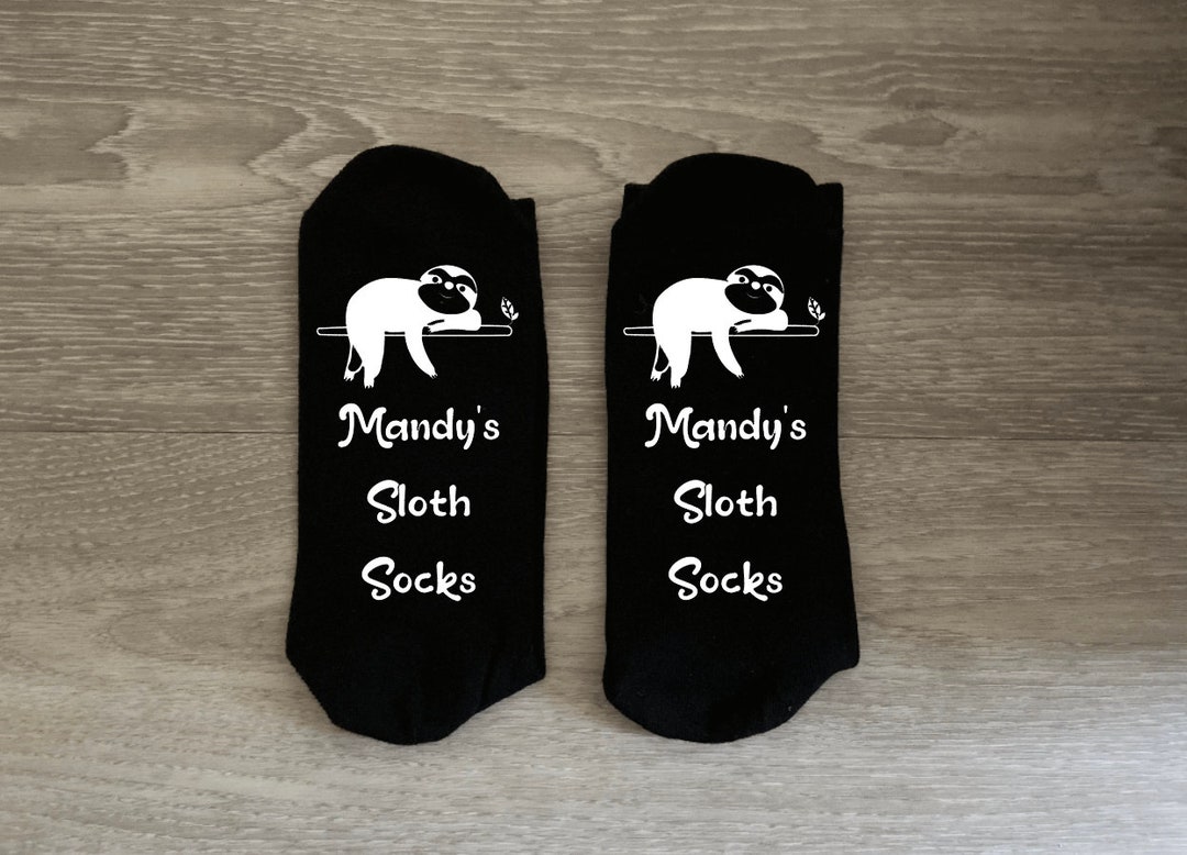 Personalized Sloth Socks: Funny Gift Socks - Etsy UK