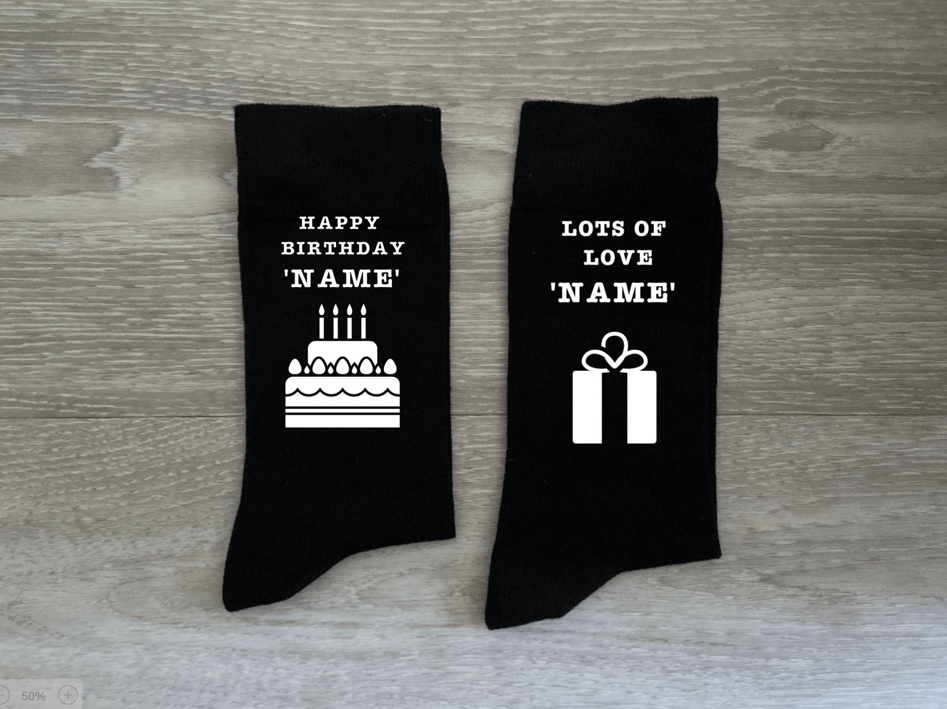 Personalised Happy Birthday Socks Etsy