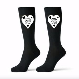 Best Tinder Match Socks Social Dating Gift Socks Funny Socks