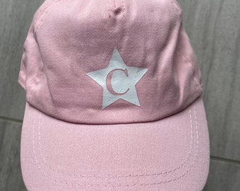 Personalised Baby Hat, Sun Hat, Infant and Toddler Kids Personalised Summer Hat Boy / Girl Summer Cap, Initials or Name, Star Hat