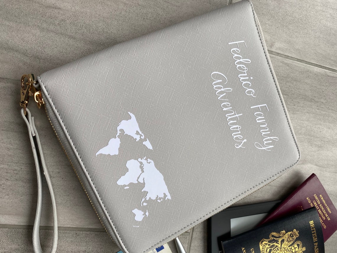 Travel Organiser Personalised Travel Document Holder Case Etsy UK