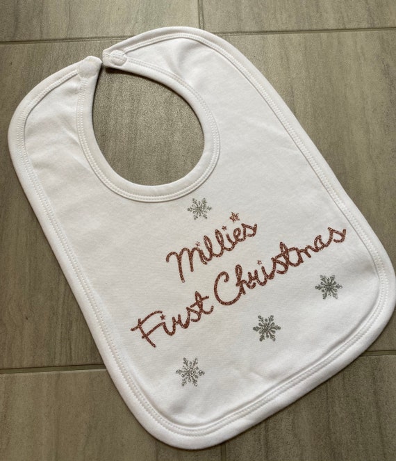 My first christmas store bib personalised