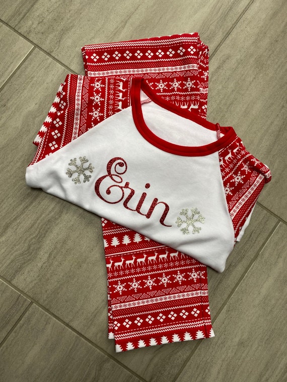 personalised baby christmas pjs