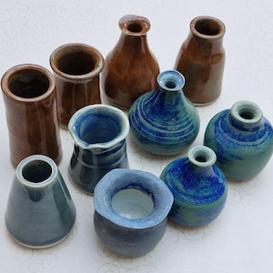 Handmade mini ceramic vases