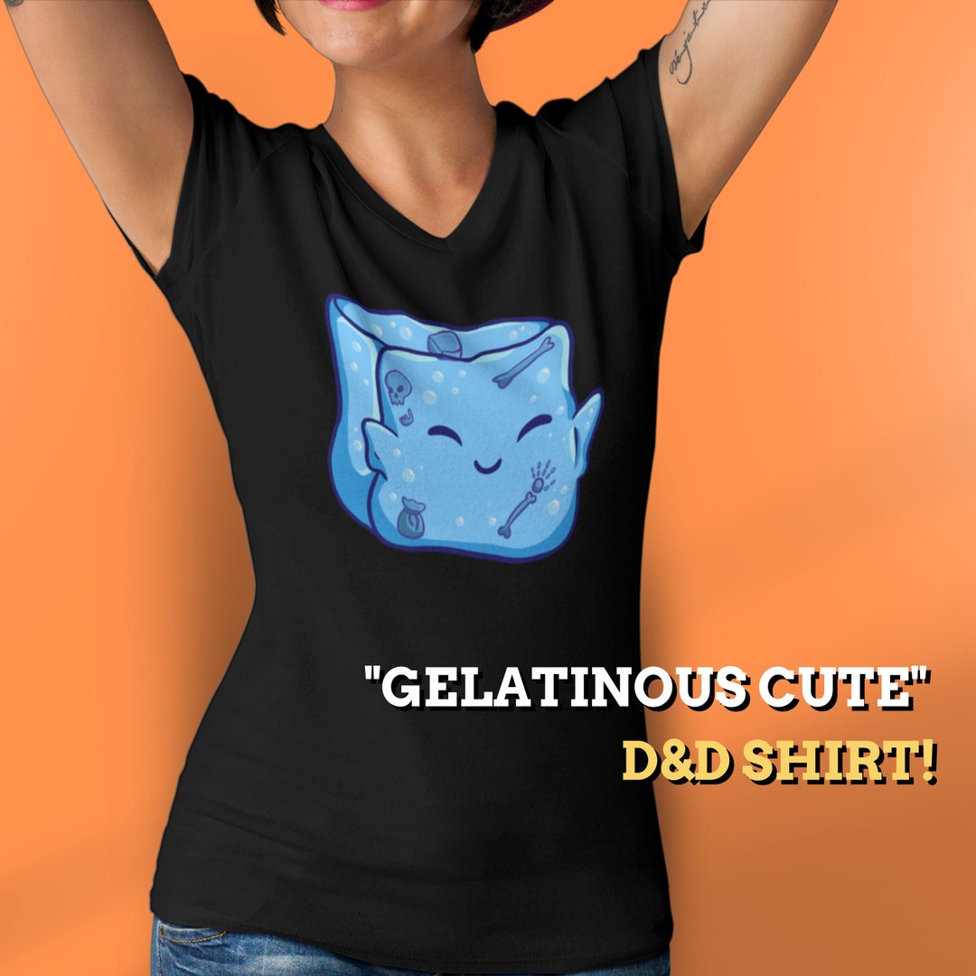 Dnd Cute Gelatinous Cube Tshirt Dungeons and Dragons Cute Etsy