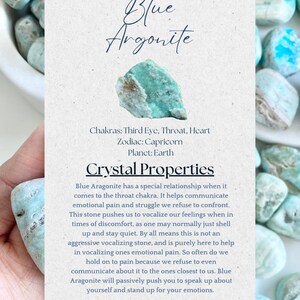 Pietra levigata di aragonite blu: guarigione emotiva e comunicazione immagine 3