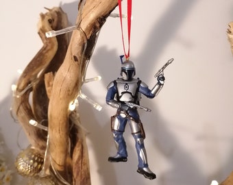 Disney Star Wars Mandalorian Jango Fett Christmas Decoration Figure, Bauble, Disney Christmas Decorations, Gifts For Him, Christmas Baubles