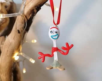 Disney Toy Story Forky Christmas Decoration Figure, Hanging Ornament Bauble, Disney Christmas Decorations, Gifts For Her, Christmas Baubles