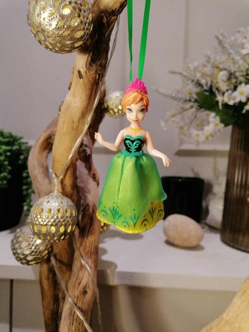 Disney Frozen Elsa Christmas Decoration Figure, Ornament Bauble, Disney Christmas Decorations, Gifts For Her, Christmas Baubles, Dolls, Anna image 1
