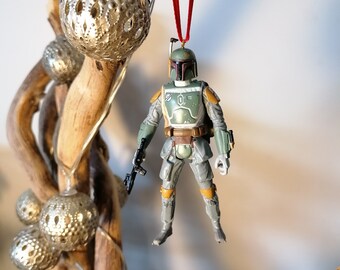 Disney Star Wars Mandalorian Boba Fett Figura decorativa natalizia, Pallina ornamentale, Decorazioni natalizie, Regali per lui, Regali di Natale