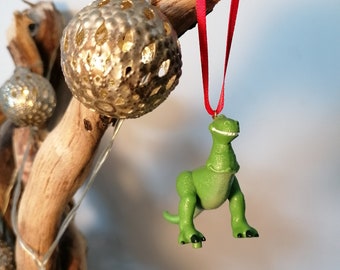 Disney Toy Story Rex Figura de decoración navideña, Adorno Bauble, Decoraciones navideñas de Disney, Regalos para ella, Regalos de Navidad, Decoración de árboles