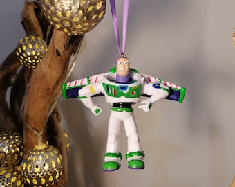Disney Toy Story Buzz Lightyear Figura de decoración navideña, Adorno Bola, Decoraciones navideñas de Disney, Regalos para ella, Regalos de Navidad