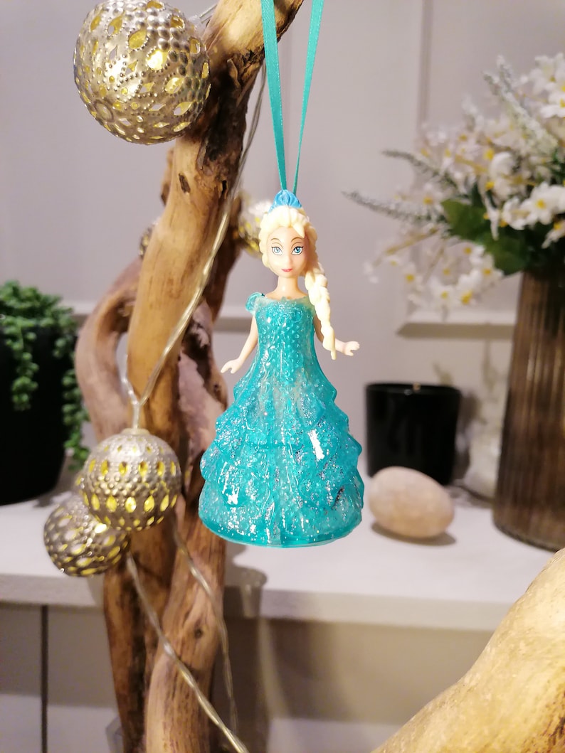 Disney Frozen Elsa Christmas Decoration Figure, Ornament Bauble, Disney Christmas Decorations, Gifts For Her, Christmas Baubles, Dolls, Anna image 1