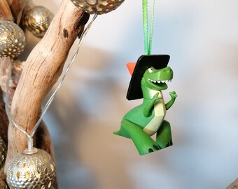 Disney Toy Story Rex Figura de decoración navideña, Adorno Bauble, Decoraciones navideñas de Disney, Regalos para ella, Regalos de Navidad, Decoración de árboles