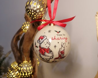 Disney Winnie The Pooh Christmas Decoration Figure, Bauble Ornament, Disney Christmas Decoration, Gifts For Her, Christmas Baubles, Decor